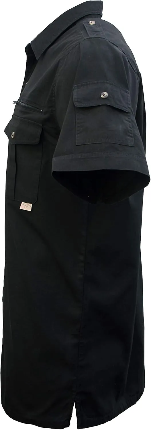 Foxfire Thunder River Gear Short Sleeve Cotton Travel Safari Passport Shirt