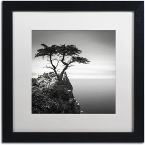 Framed Wall Art - Dave MacVicar 'The Lone Cypress' Wall Decor with Matted Frame by Trademark Fine Art