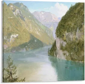 Frederic Edwin Church,alpine Lake,art Prints,Vintage Art,canvas Wall Art,famous Art Prints, Canvas Art Poster And Wall Art Picture Print Modern Family Bedroom Decor Posters 12x12inch(30x30cm)