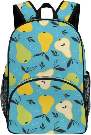 Fruit Pear Pattern Backpack for Worker Teacher Business Hiking Travel Bag Shoulders Bag