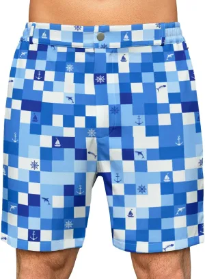 Fun Men's Golf Shorts Fun Work Polo Dress Short for Men Lightweight Quick Dry Multi-Pocket