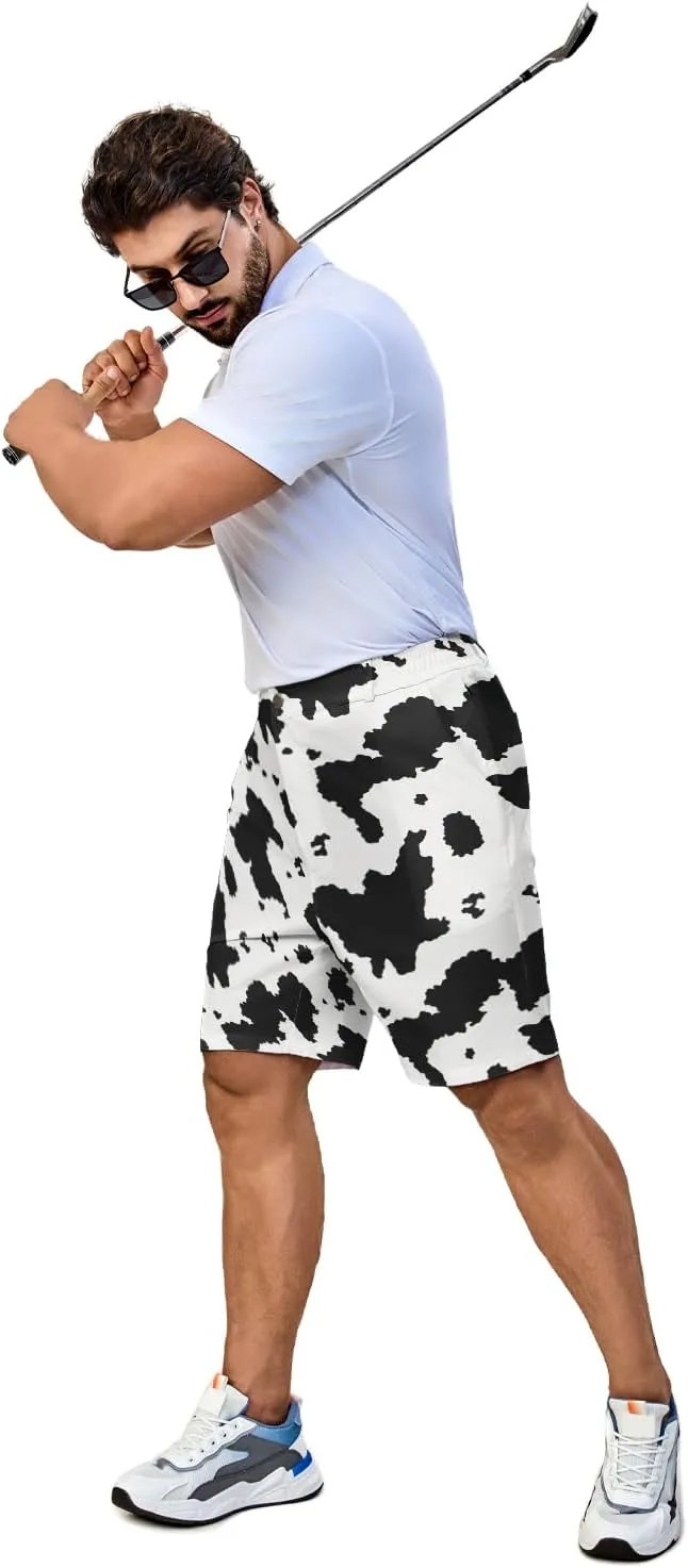 Fun Men's Golf Shorts Fun Work Polo Dress Short for Men Lightweight Quick Dry Multi-Pocket
