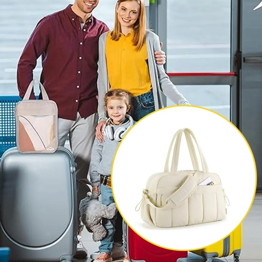 Functional Weekender Travel Bag for Women Multi Pocket Water Resistant Handbag