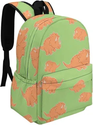 Funny Triceratops Casual Travel Backpack Lightweight with Multi Compartment Laptop Bagpack for Women Men Hiking Business Work
