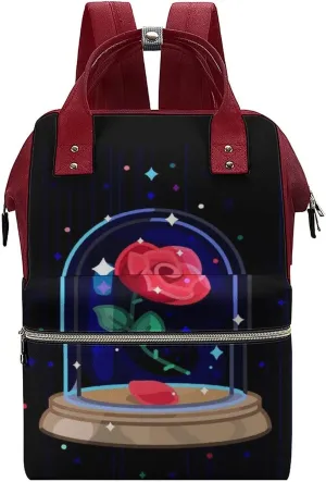 FunnyStar Beauty And Beast Women's Laptop Backpack Travel Nurse Shoulder Bag Casual Mommy Daypack,Red,0ne size