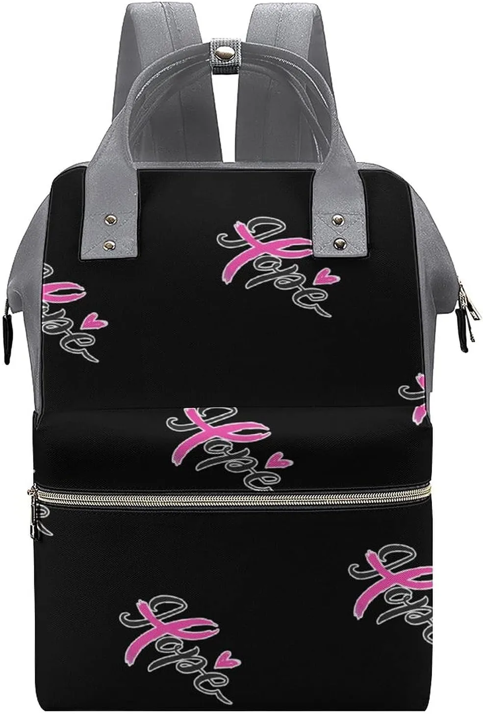 FunnyStar Hope Breast Cancer Awareness Women's Laptop Backpack Travel Nurse Shoulder Bag Casual Mommy Daypack