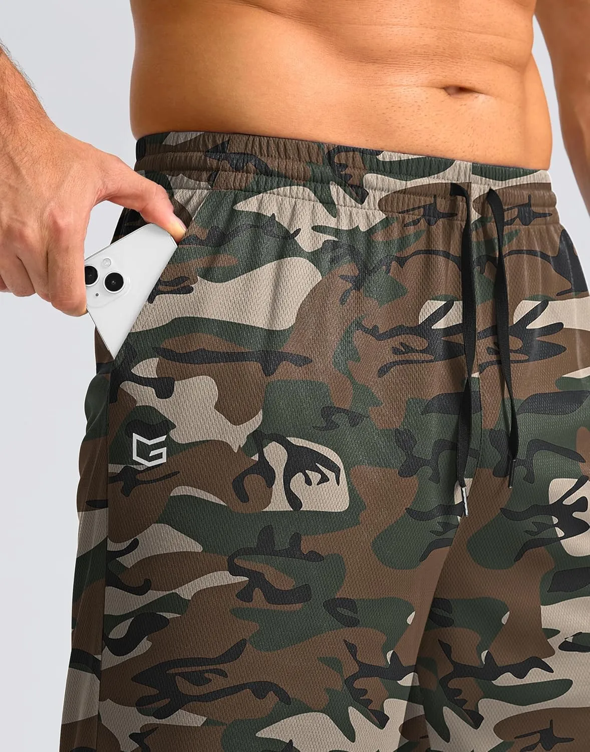 G Gradual Men's Athletic Shorts with Pockets 11" Long Basketball Shorts Lightweight Quick Dry Gym Workout Shorts for Men