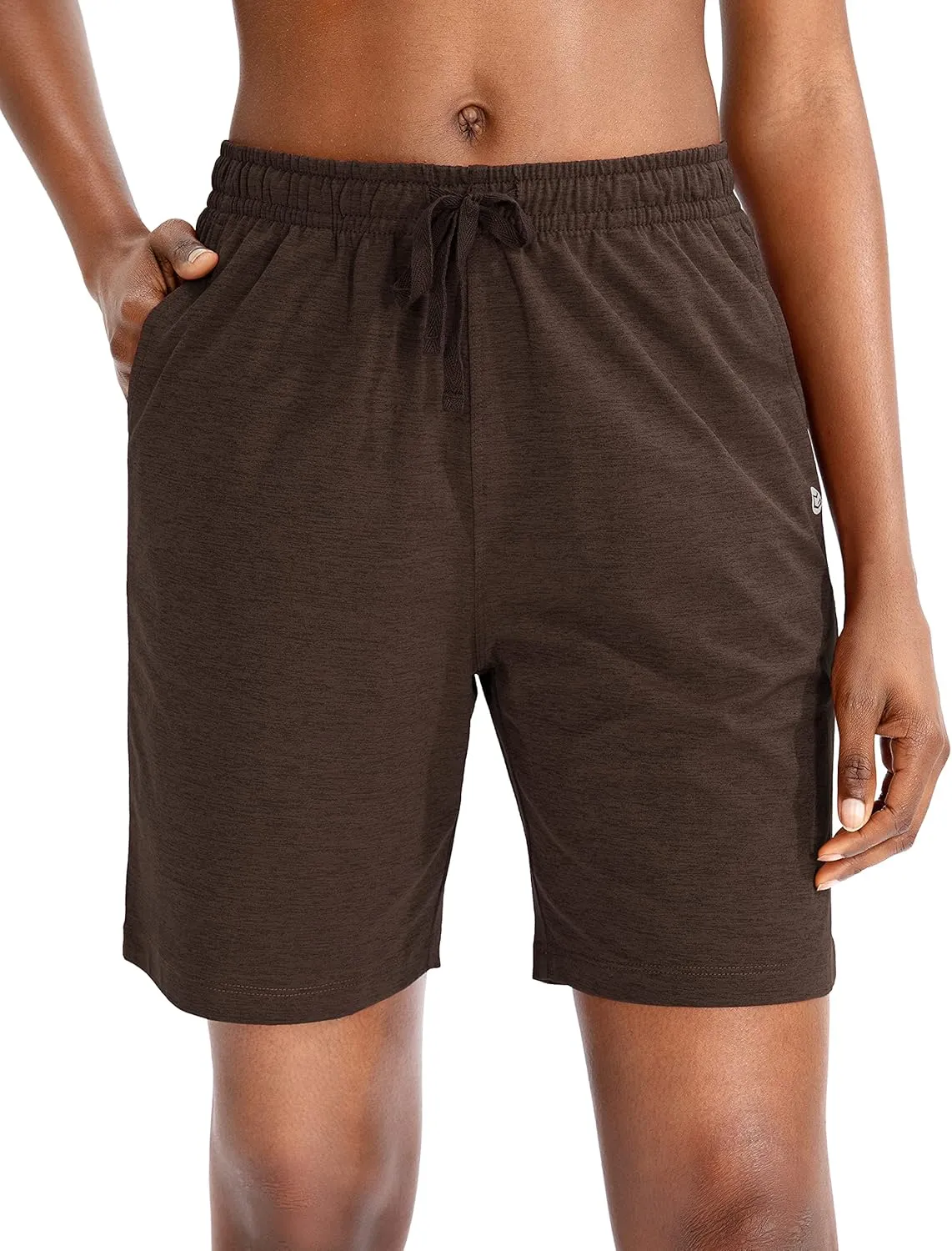 G Gradual Women's Bermuda Shorts Jersey Shorts with Deep Pockets 7" Long Shorts for Women Lounge Walking Athletic