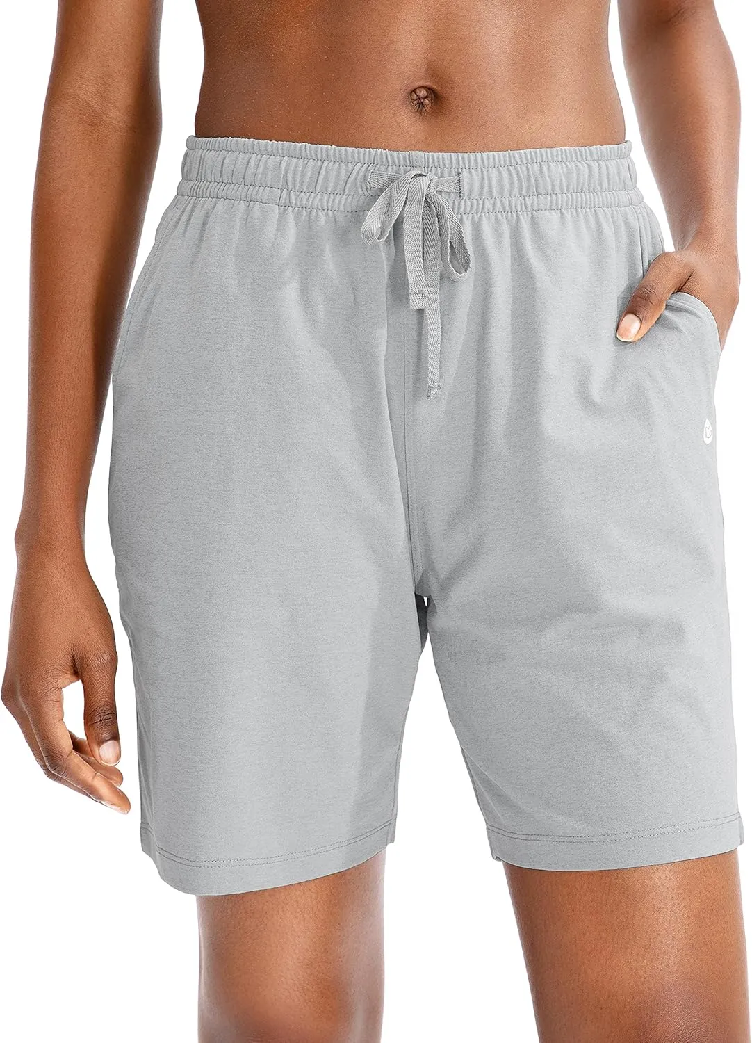 G Gradual Women's Bermuda Shorts Jersey Shorts with Deep Pockets 7" Long Shorts for Women Lounge Walking Athletic