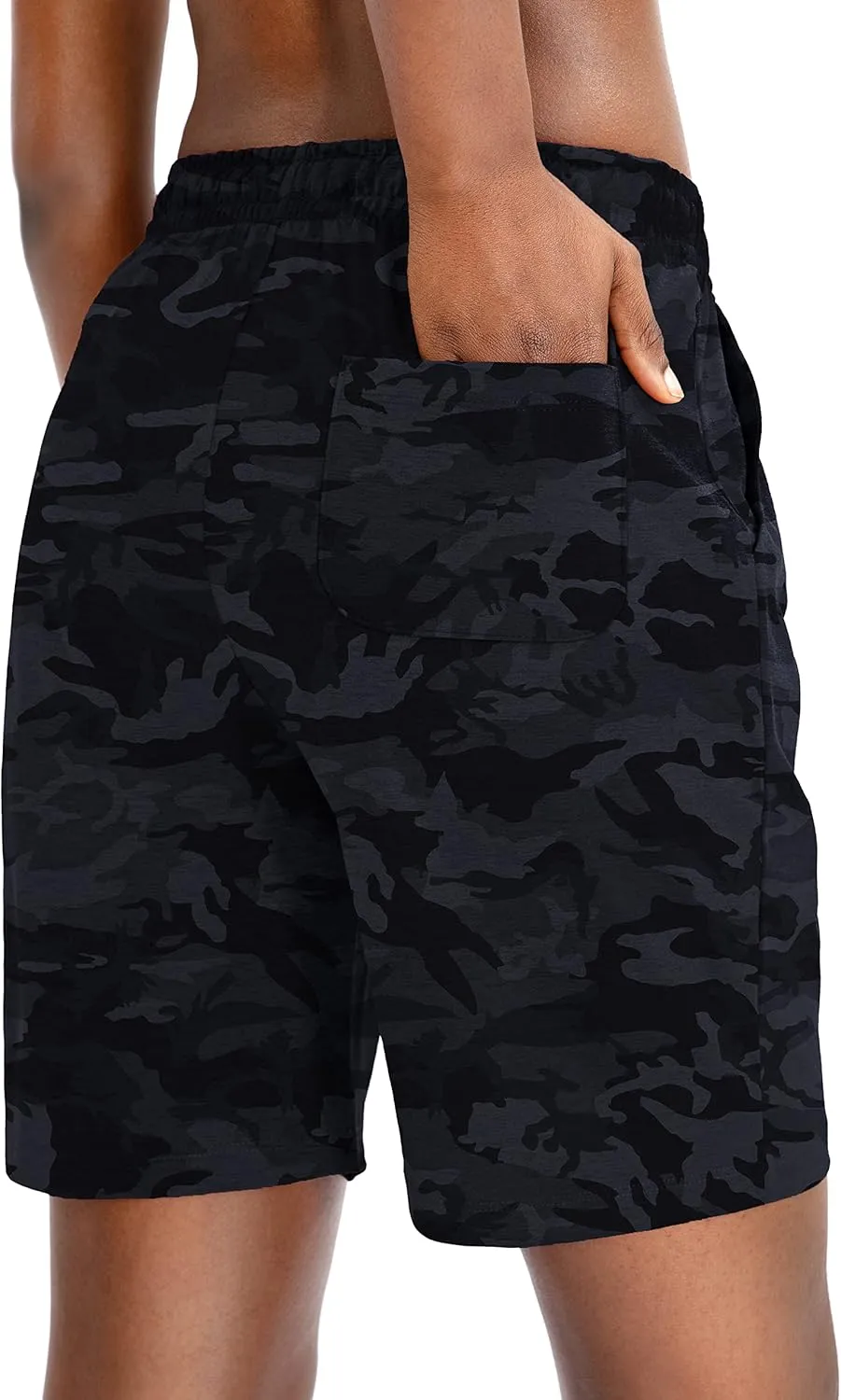 G Gradual Women's Bermuda Shorts Jersey Shorts with Deep Pockets 7" Long Shorts for Women Lounge Walking Athletic
