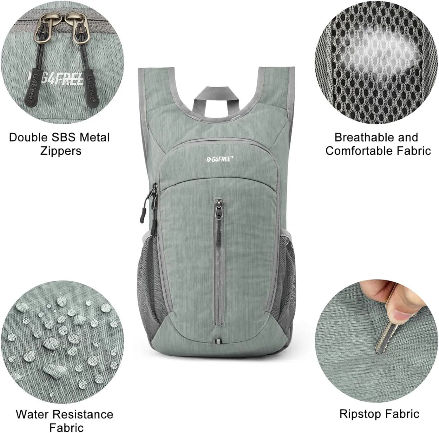 G4Free 10L Hiking Backpack Small Travel Hiking Daypack Lightweight Packable Backpack Casual Foldable Shoulder Bag