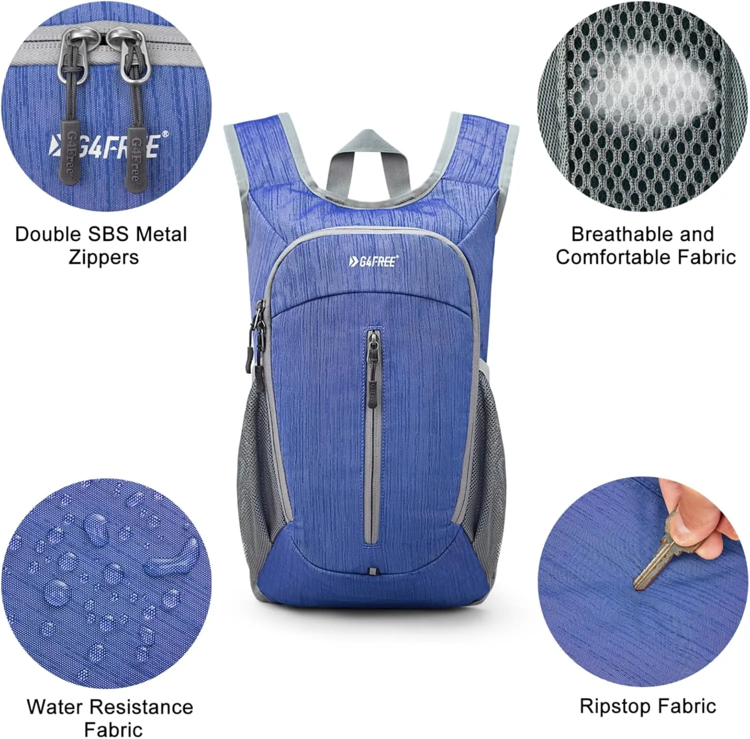 G4Free 10L Hiking Backpack Small Travel Hiking Daypack Lightweight Packable Backpack Casual Foldable Shoulder Bag