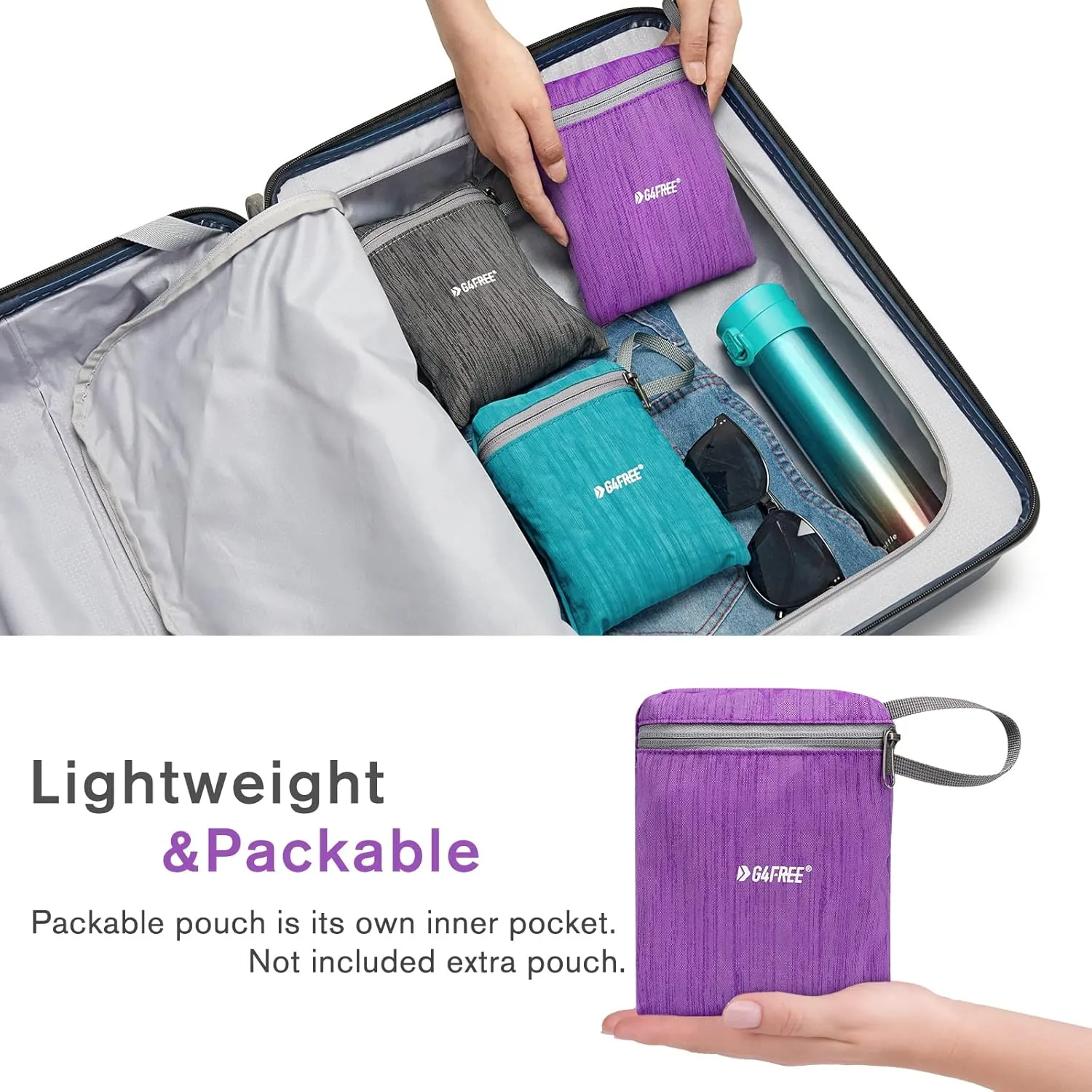 G4Free 10L/15L Hiking Backpack Lightweight Packable Hiking Daypack Small Travel Outdoor Foldable Shoulder Bag