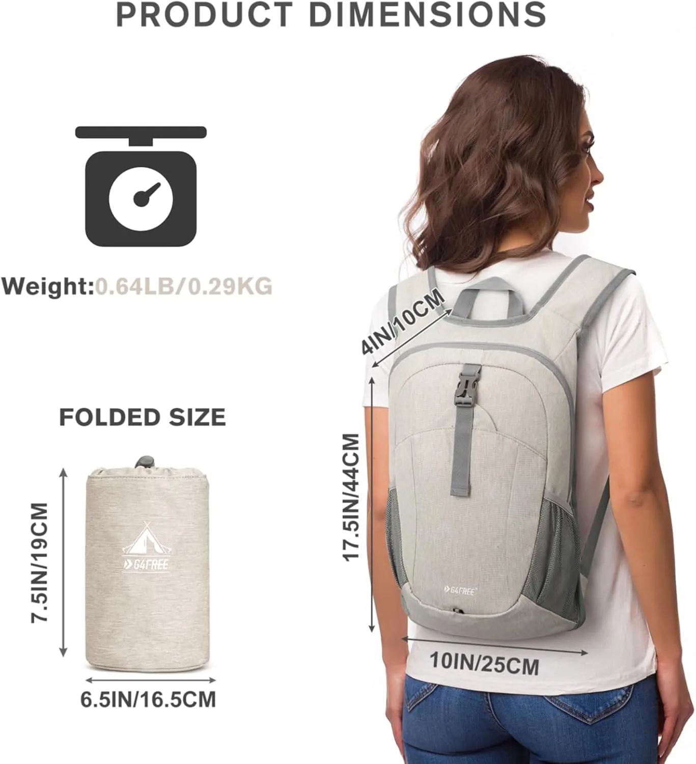 G4Free 12L Hiking Backpack, Lightweight Small Hiking Daypack for Outdoor Travel Mini Foldable Shoulder Bag