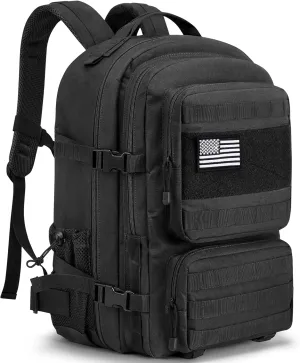 G4Free Large Military Tactical Backpack for Men 3 Day Assault Pack Molle Backpack Army Rucksack for Hiking, Camping, Travel (Black)