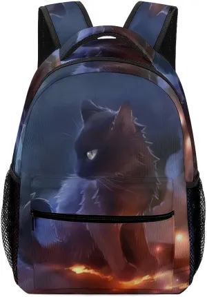 Galaxy Warrior Cats Travel Backpack Casual Sports Bag Oxford cloth suitable For Study Shopping traveling camping