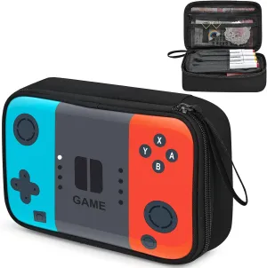 Gamer Large Capacity Pencil Case for Boys Teens Kids - School, Art & Office Supply Organizer with Sturdy Handle, Double Layer Pen Bag, Zippered Pouch & Storage Box for Men Adults