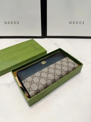 GC618 GG Marmont Zip Around Wallet / 7.5"W x 4.1"H x .8"D