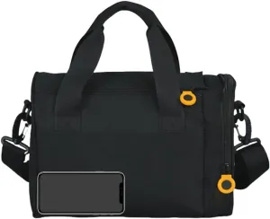 Geerlaqaly gym Bag is suitable for women's side compartments with Velcro 12L double zipper mini gym bag for exercise, dance, sports, travel and portable fitness handbag,black