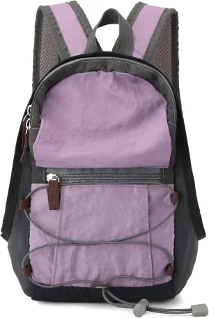 Geerlaqaly hiking backpack, suitable for both men and women, lightweight and large capacity, suitable for leisure and urban use, with reflective strips and whistle,blackpurple