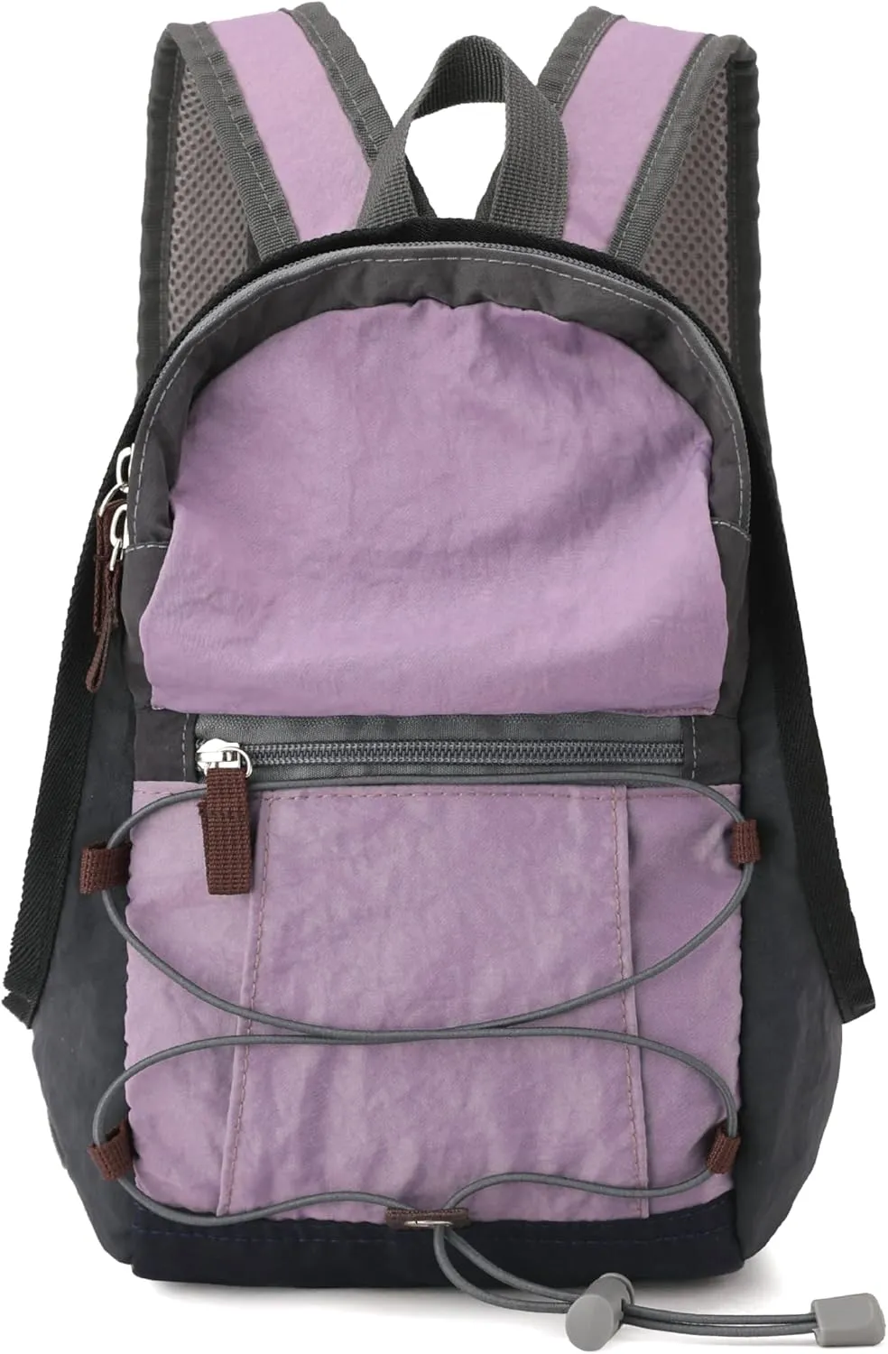 Geerlaqaly hiking backpack, suitable for both men and women, lightweight and large capacity, suitable for leisure and urban use, with reflective strips and whistle,blackpurple