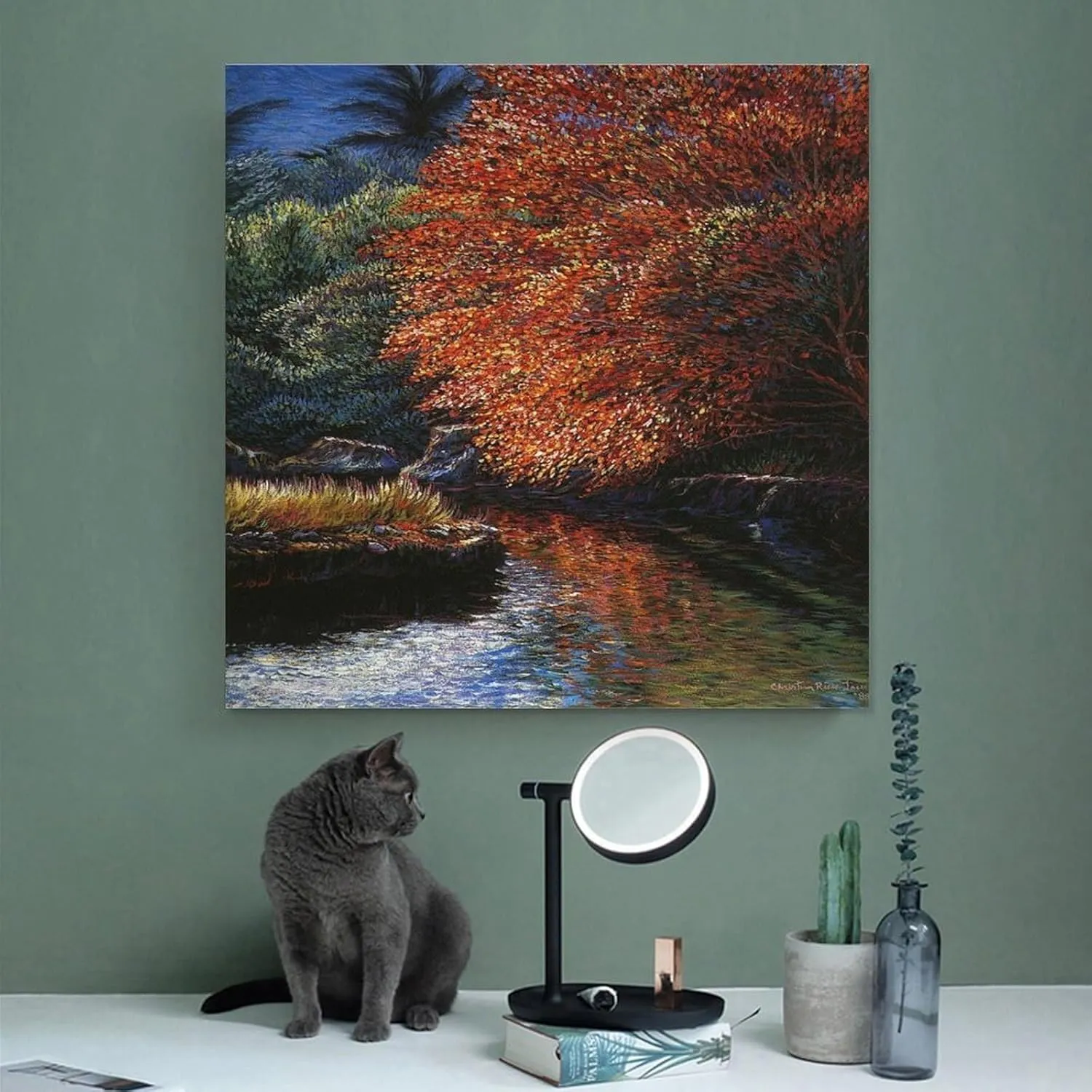 Generic Garden Nature Landscape Christian Ries Lassen Wall Art Poster Canvas Art Poster And Wall Art Picture Print Modern Family Bedroom Decor Posters 24x24inch(60x60cm), Unframe-style