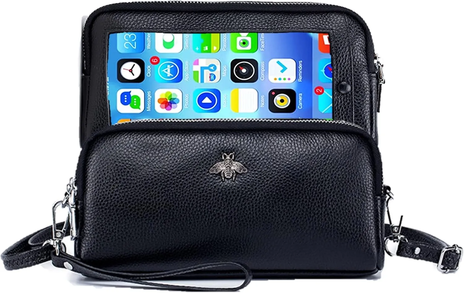 Genuine Leather Touch Screen Phone Bag Case Wristlet Handbag Wallet for Women Girls
