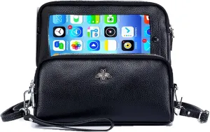 Genuine Leather Touch Screen Phone Bag Case Wristlet Handbag Wallet for Women Girls