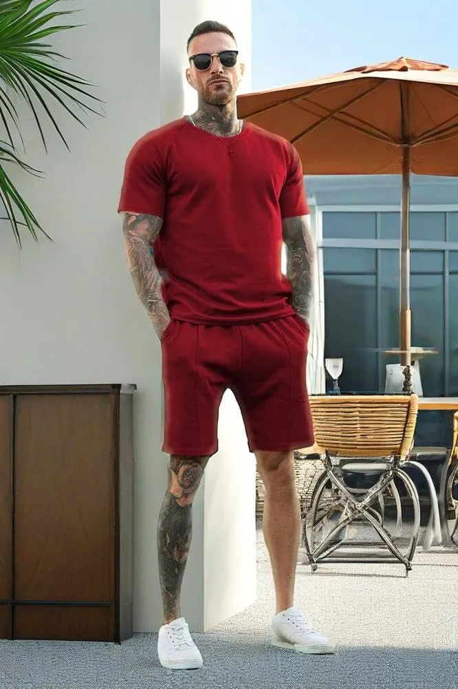 GINGTTO Mens Short Sets 2 Piece Outfits Fashion Summer Tracksuits Casual Set