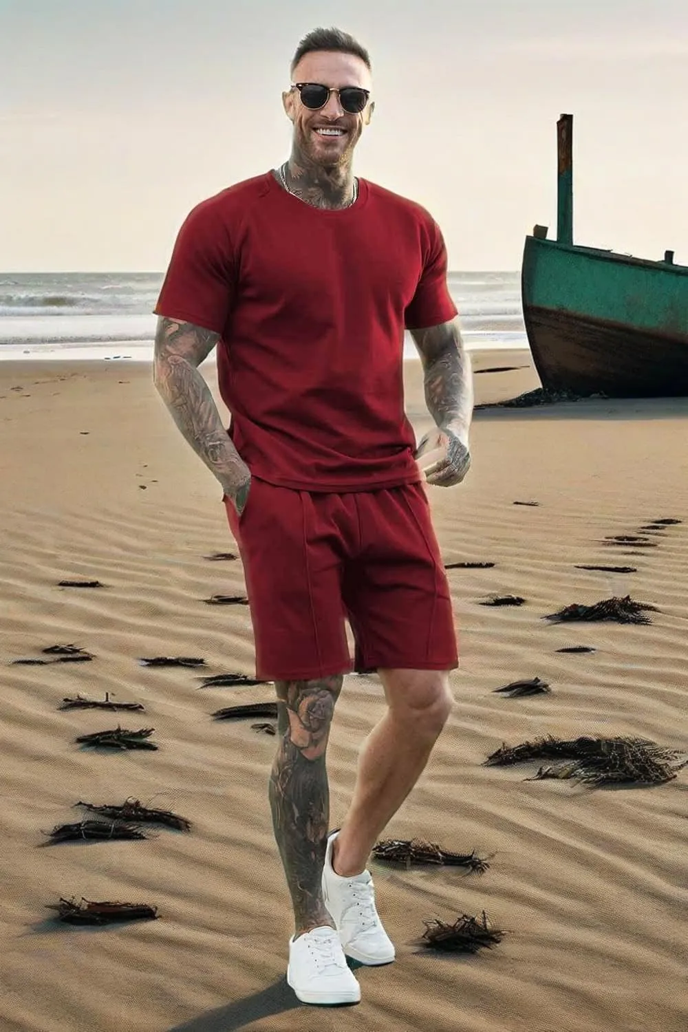 GINGTTO Mens Short Sets 2 Piece Outfits Fashion Summer Tracksuits Casual Set