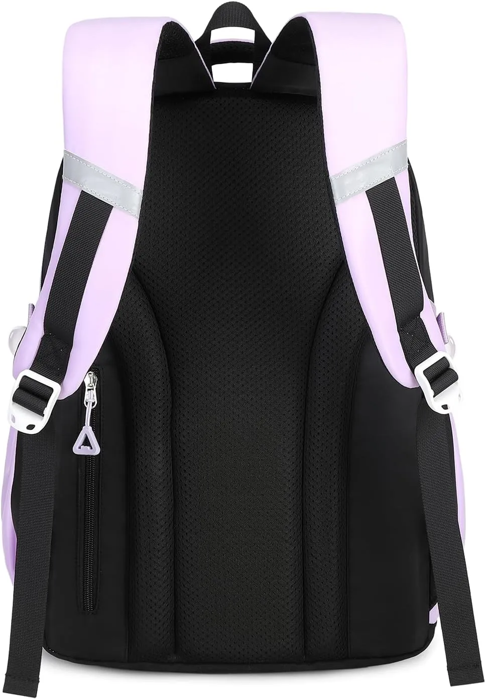 Girls Backpack Kindergarten Elementary Middle School Backpack, Large Capacity Kids Bookbag(BLACK&PURPLE)