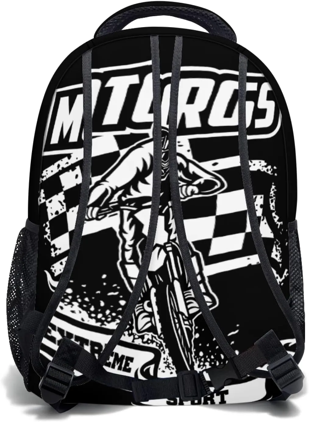 Giwawa Motorcycle Biker Backpack Motocross Dirt Bike School Bookbag Travel Camping Shoulder Bag Durable Casual Daypack for Teen Men Boys