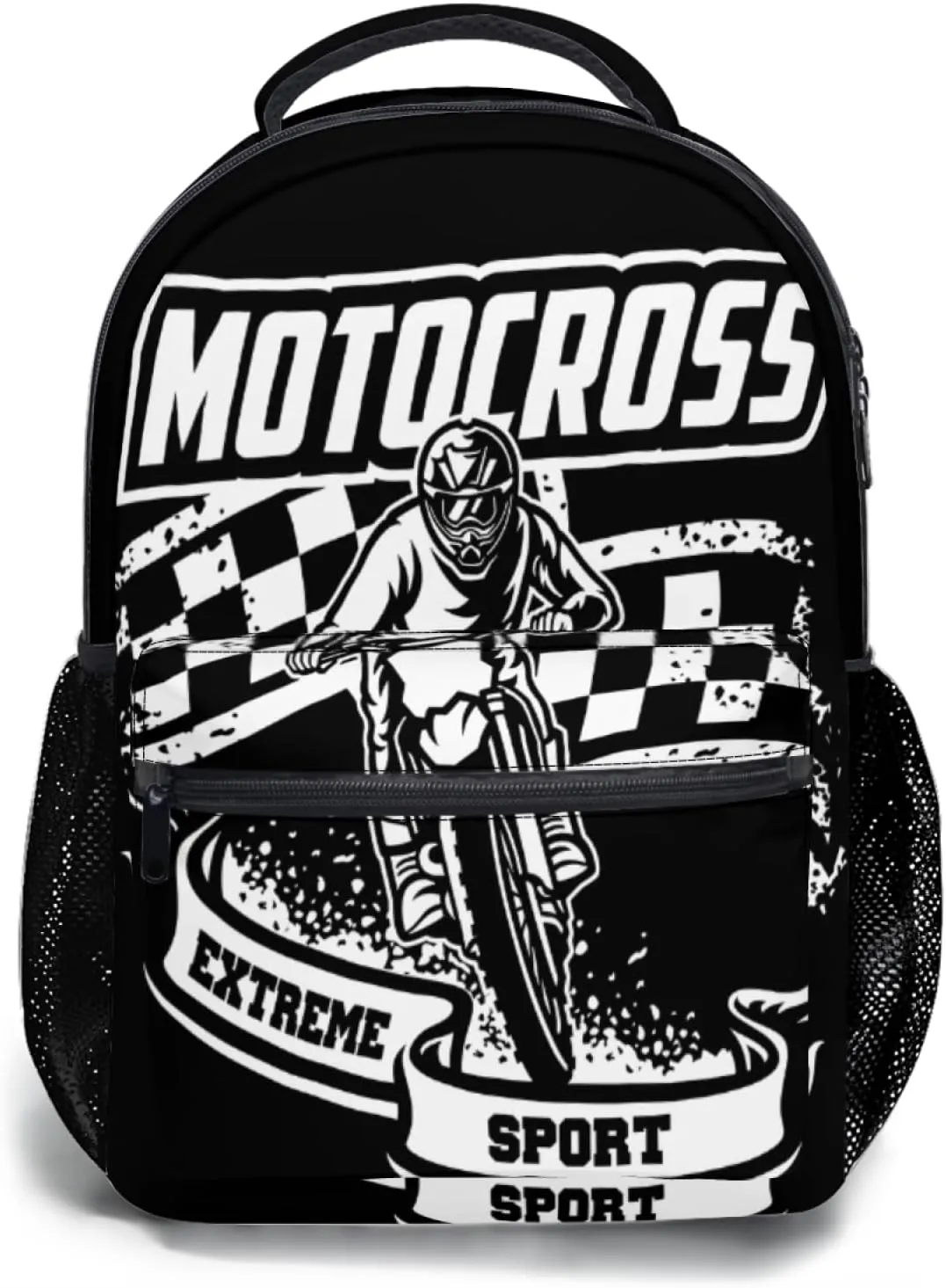 Giwawa Motorcycle Biker Backpack Motocross Dirt Bike School Bookbag Travel Camping Shoulder Bag Durable Casual Daypack for Teen Men Boys