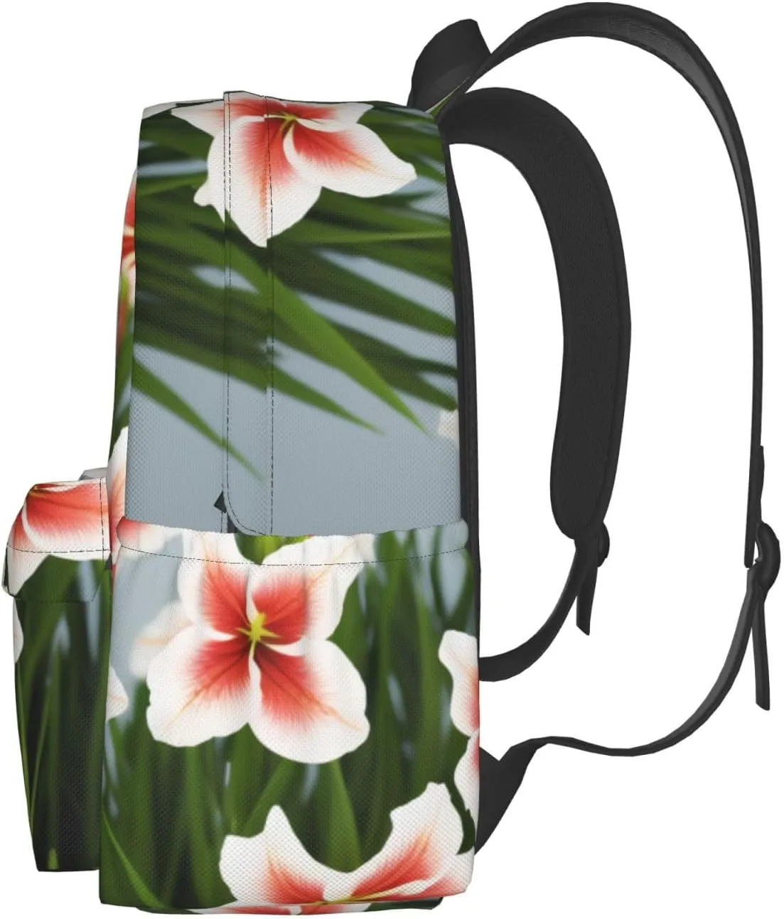 Gladioluses Backpack Print Shoulder Canvas Bag Travel Large Capacity Casual Daypack With Side Pockets