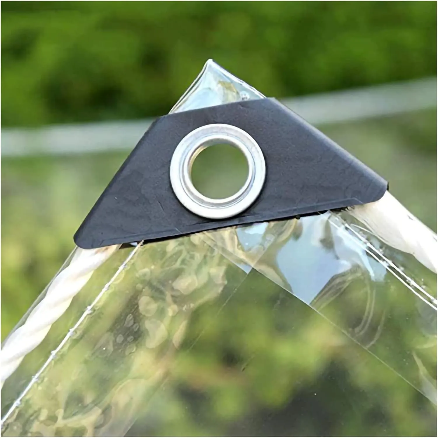 Glass Clear Tarpaulin Waterproof, Heavy Duty Windshield Balcony Rain Cover, with Metal Holes, for Outdoor Camping Ground Sheet Cover (Size : 1x2.5M/3.3x8.2ft)