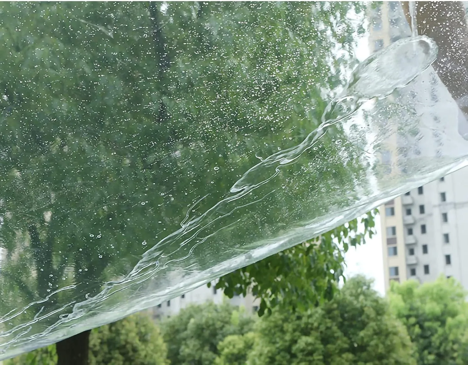 Glass Clear Tarpaulin Waterproof, Heavy Duty Windshield Balcony Rain Cover, with Metal Holes, for Outdoor Camping Ground Sheet Cover (Size : 1x2.5M/3.3x8.2ft)