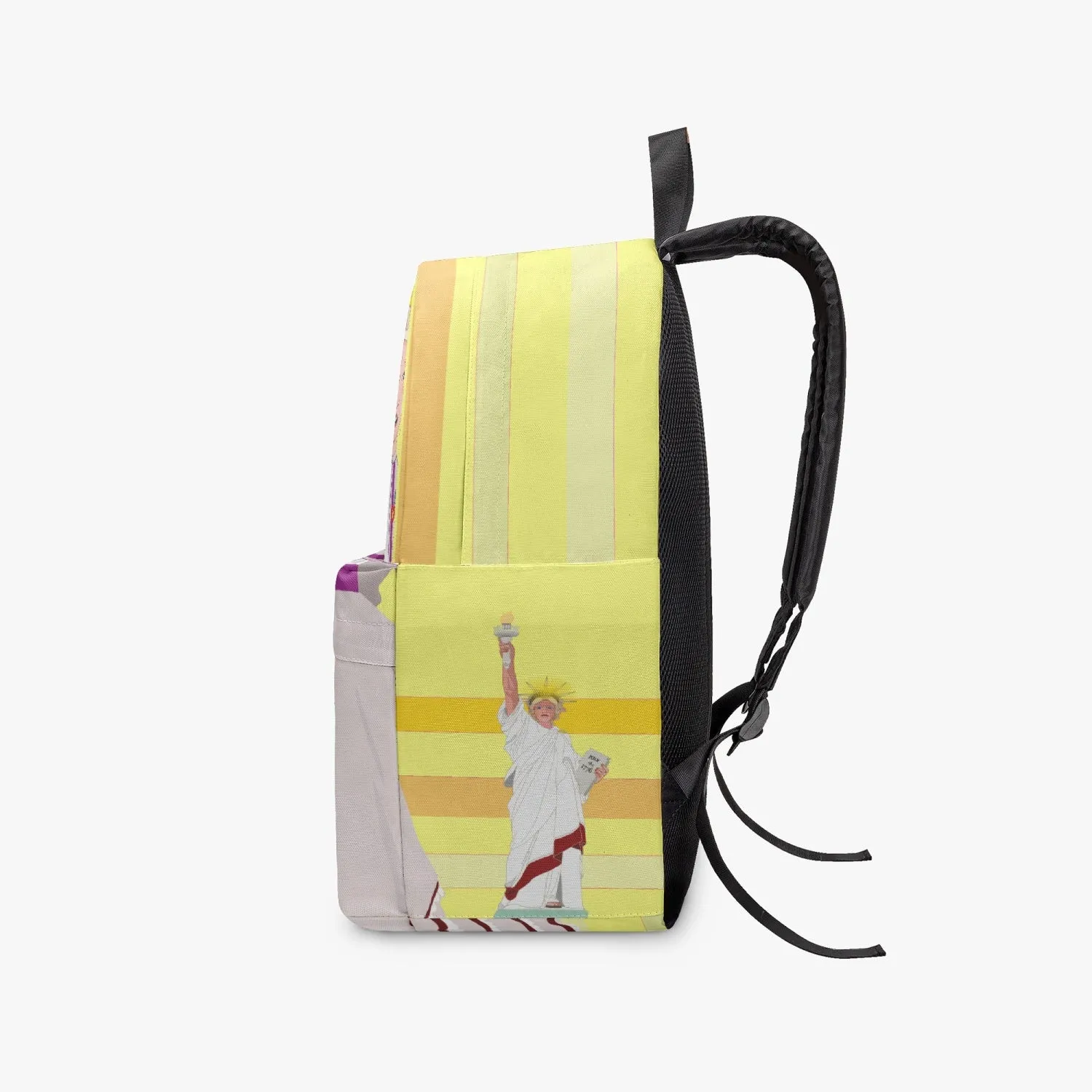 GLOBAL FREEDOM UNITED© Couple USA Georg Washington yellow - All-over-print Canvas Backpack