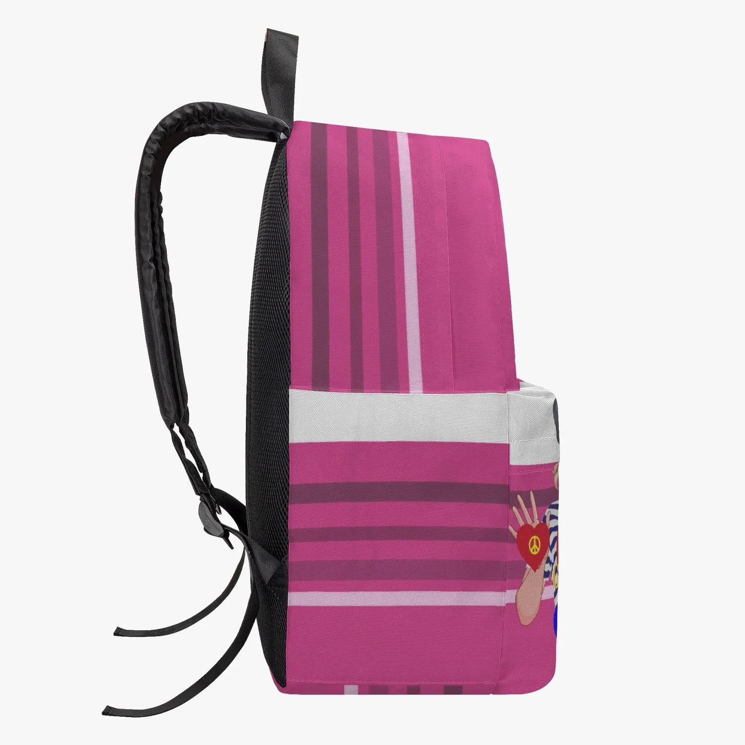 GLOBAL FREEDOM UNITED WOMEN FRENCH & GERMANY OLD PEACE  PINK All-over-print Canvas Backpack