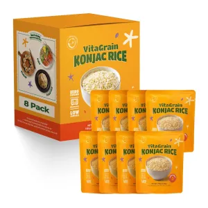 Glow Kitchen VitaGrain Konjac Rice Original 5.29oz (8 Pack) – Supergrain Blend with Konjac, Brown Rice & Oats, Sugar-Free, High Fiber, Plant-Based, Low-Fat, Made in Korea