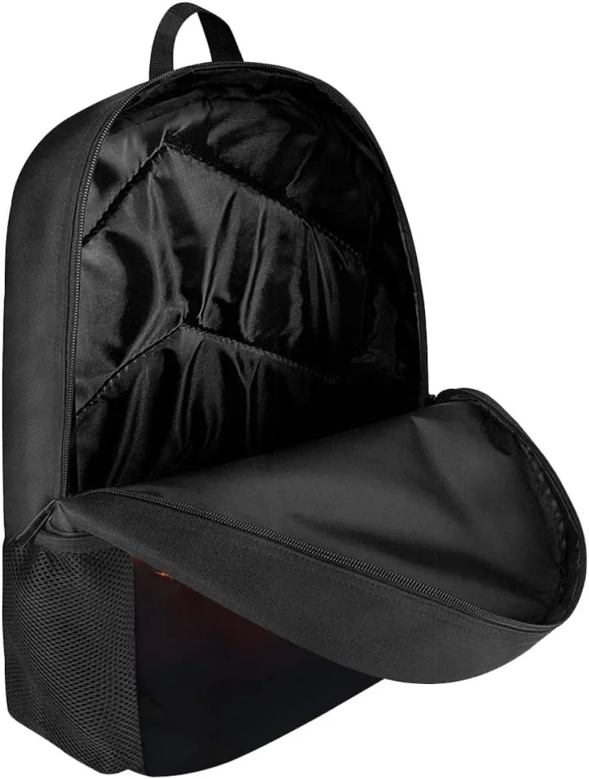 GLUDEAR Boy Girl Cool Skull Graphics Backpack Daypack Bookbag Backpack Adjustable Shoulder Bag,Fire Cool Skull