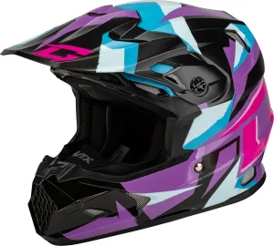 GMAX MX-96S Splinter Helmet (Black/Purple/Blue, X-Large)