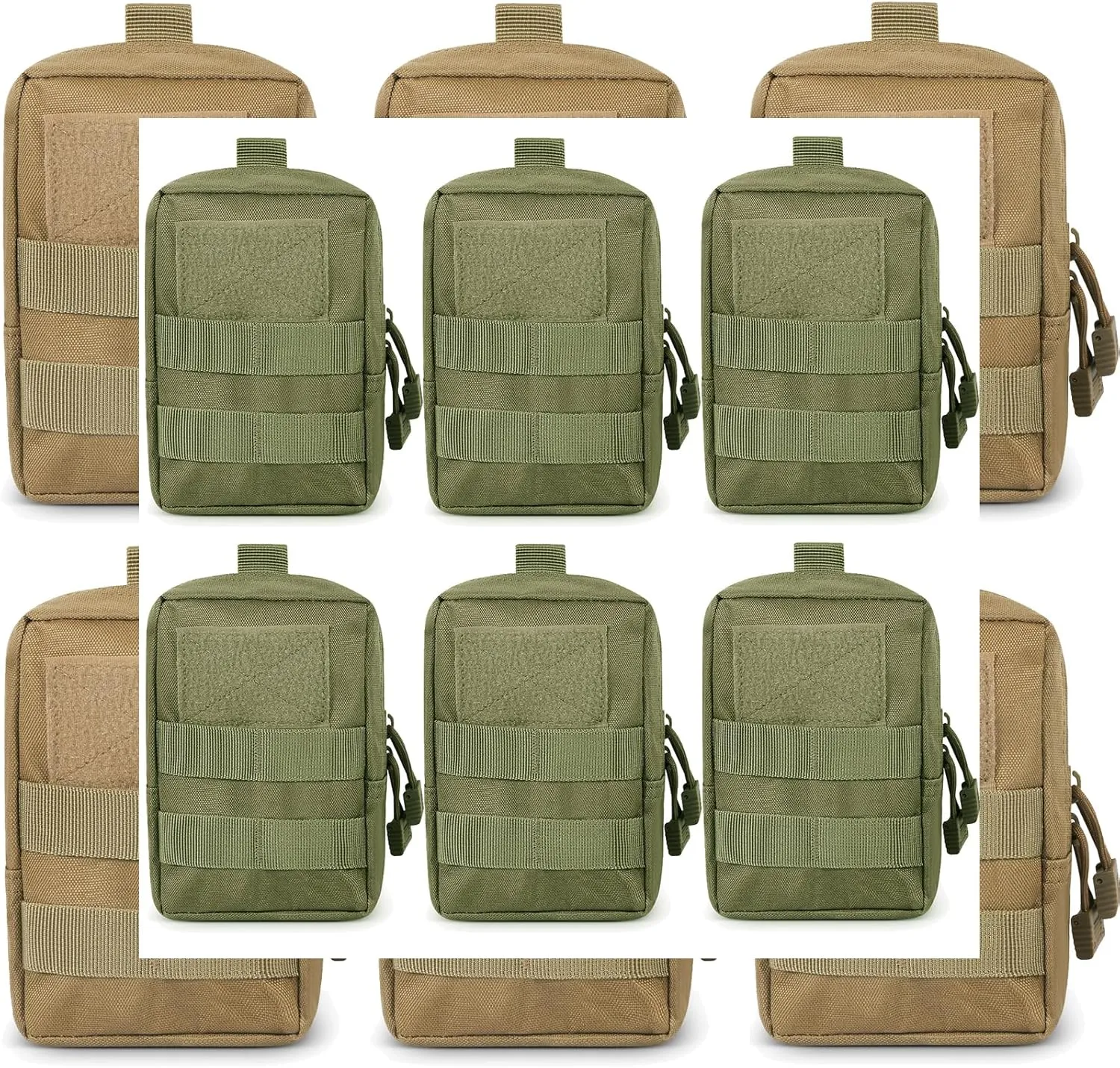 Gogoku 6-Pack Molle Pouch Tactical Molle Pouches Compact Utility EDC Waist Bag Pack