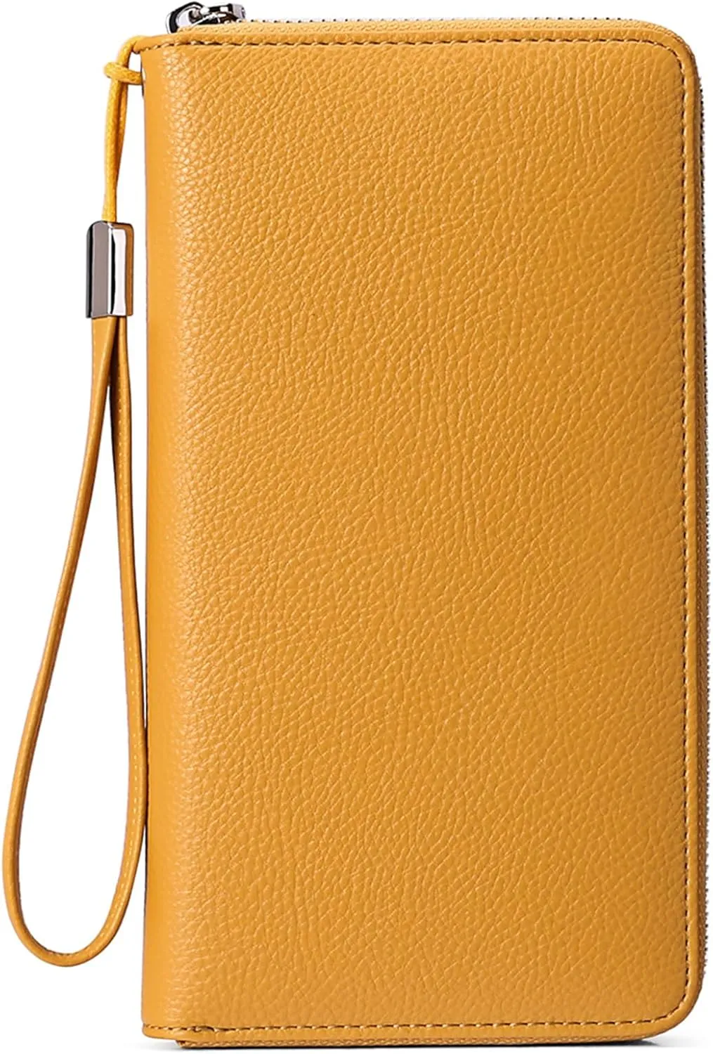 GOIACII Womens Wallet RFID Blocking Leather Zip Around Wallet Large Capacity Long Purse Credit Card Clutch Wristlet