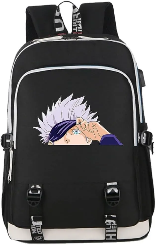 Gojo Satoru Backpack Anime Backpack Book Bag Daypack (Style B)