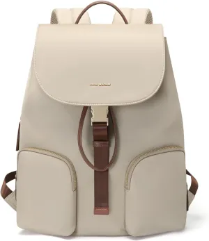 GOLF SUPAGS Laptop Backpack for Women College Computer Bag Work Travel Backpack Purse Fits 15 Inch Notebook (Apricot)