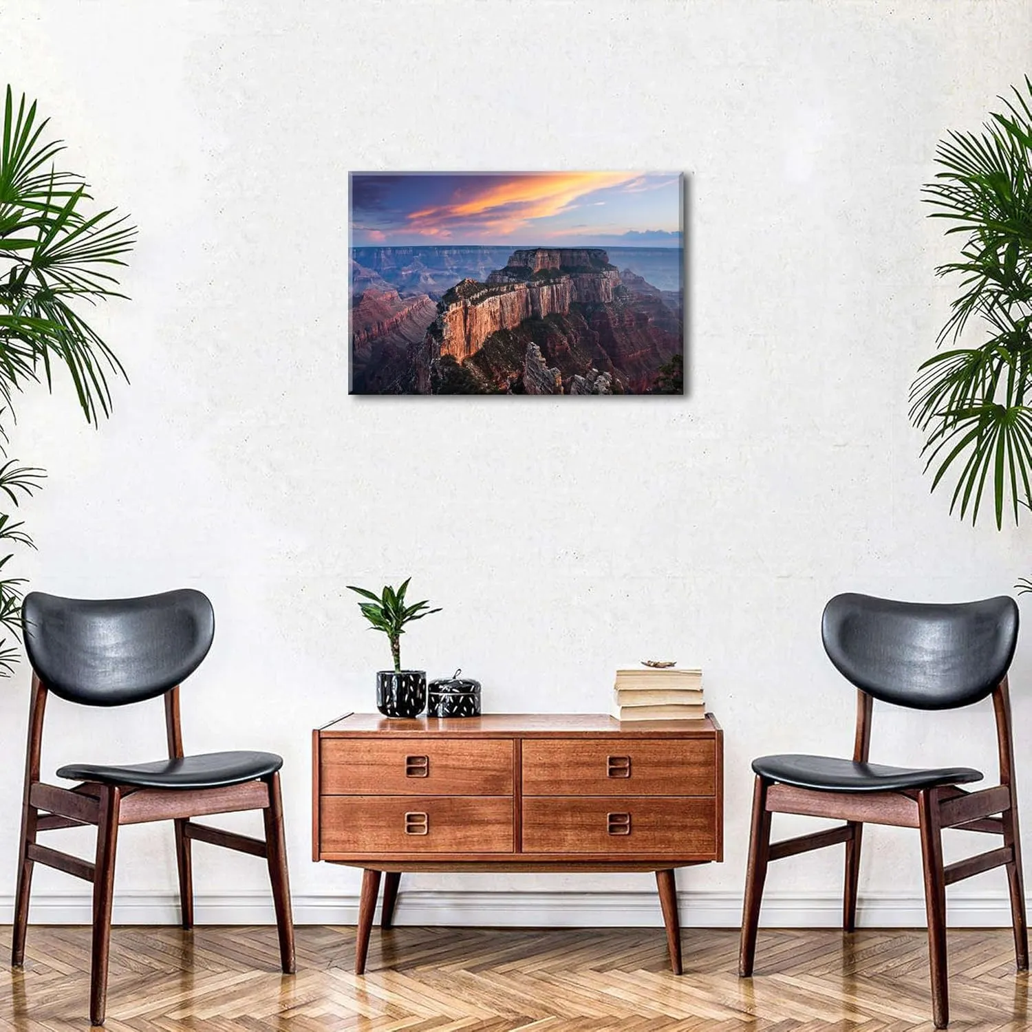Grand Canyon National Park Wall Art Nature Sunset Arizona Landscape Pictures Wall Decor Western USA Scenery Canvas Prints Painting Modern Artwork for Living Room Bedroom Office Home Decoration 16x24"