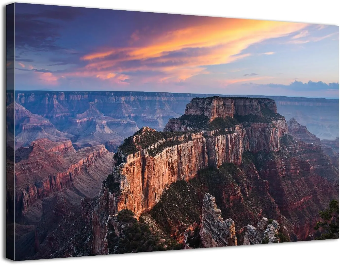 Grand Canyon National Park Wall Art Nature Sunset Arizona Landscape Pictures Wall Decor Western USA Scenery Canvas Prints Painting Modern Artwork for Living Room Bedroom Office Home Decoration 16x24"