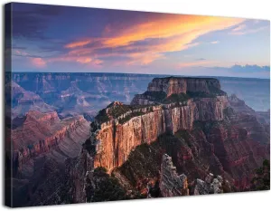 Grand Canyon National Park Wall Art Nature Sunset Arizona Landscape Pictures Wall Decor Western USA Scenery Canvas Prints Painting Modern Artwork for Living Room Bedroom Office Home Decoration 16x24"