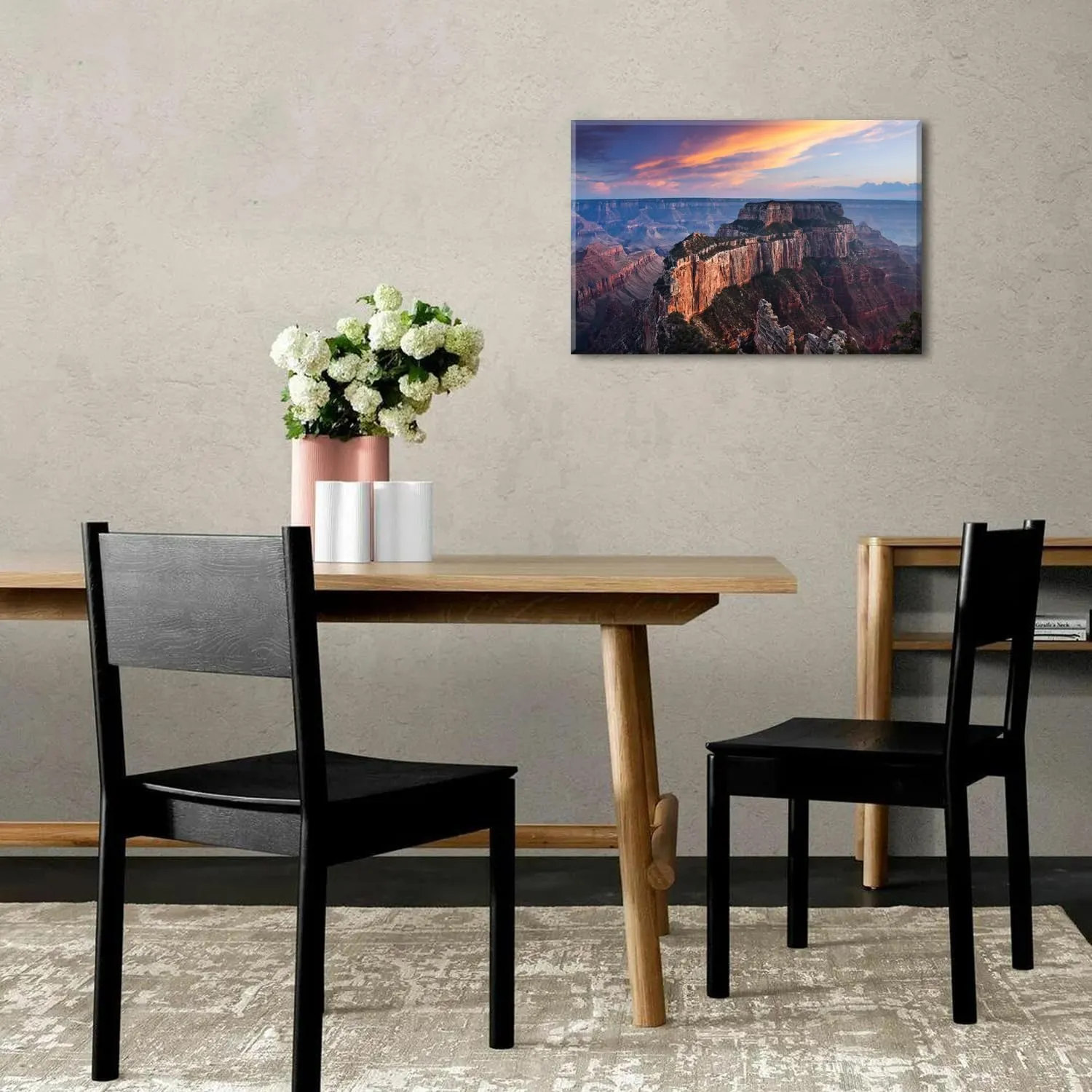 Grand Canyon National Park Wall Art Nature Sunset Arizona Landscape Pictures Wall Decor Western USA Scenery Canvas Prints Painting Modern Artwork for Living Room Bedroom Office Home Decoration 16x24"