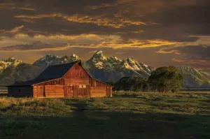 GRANDART.COM - Moulton Barn Sunrise - Canvas Wall Art By Galloimages Online